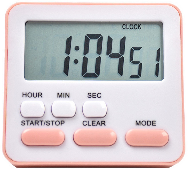 GUNU 캔디 컬러 스탠드 타이머, 핑크, 1개