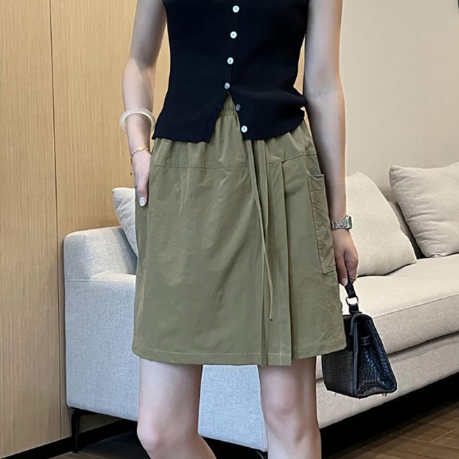 인피어스 여성용 쿨핏 베이직 빅사이즈 치마 반바지 I263-0065