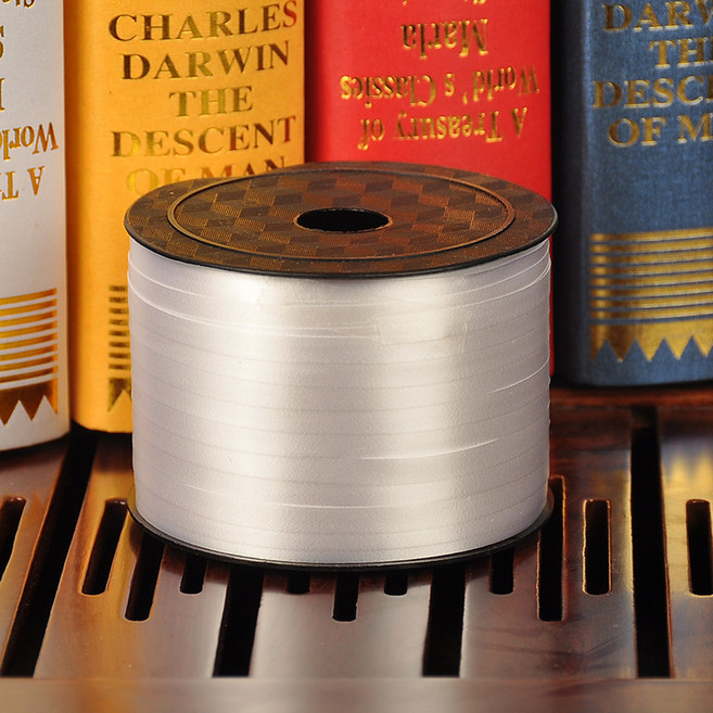 마켓피아 다용도 포장 리본 선물 장식 작업노끈 0.5cm x 90m, 흰색, 2개