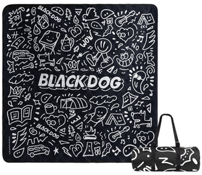 BLACKDOG 스케치 방습 캠핑매트 BD252, 블랙