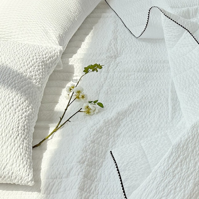 루시드슬립 국내산 오션 시어서커 멜로자수 여름 차렵이불 세트