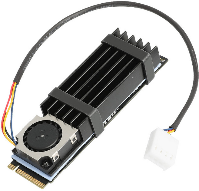 넥시 NVME M.2 SSD 방열판 1팬 쿨러, NX-HS-1FAN