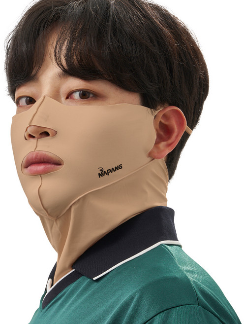 네이팡 넥타입 스포츠 훼이스 가드 마스크, 다크스킨, 1개