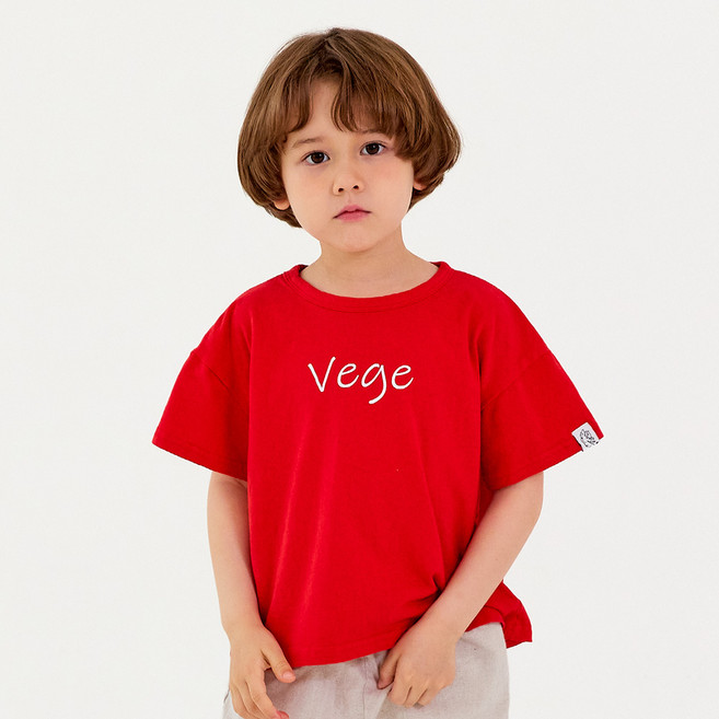 베지터블테이블키즈 아동용 통기성 베지터블 롸더 댄 피자 티셔츠