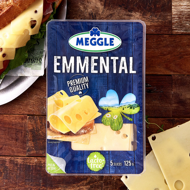 메글레 에멘탈 슬라이스 치즈, 25g, 5개입, 1개