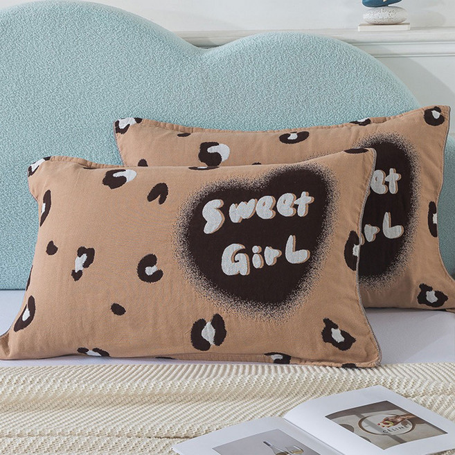 봄날애 사중 코튼 타월 밴딩 베개 커버