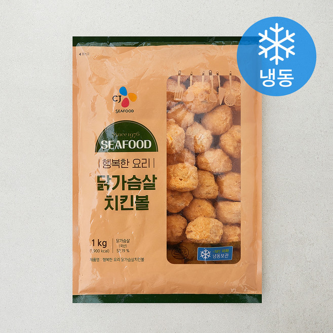 행복한요리 닭가슴살치킨볼 (냉동), 1kg, 1개
