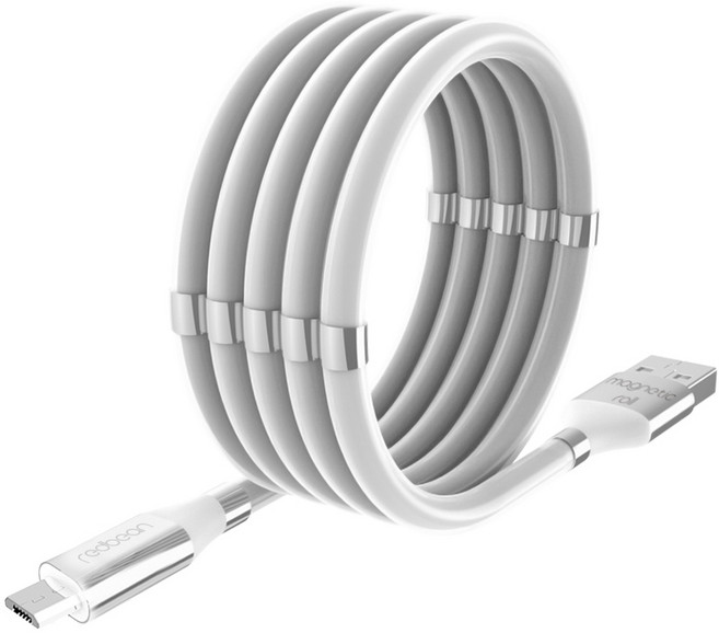 레드빈 마그네틱 롤 케이블 5핀 CP-BBNN, 1.2m, 프로스트 화이트, 1개