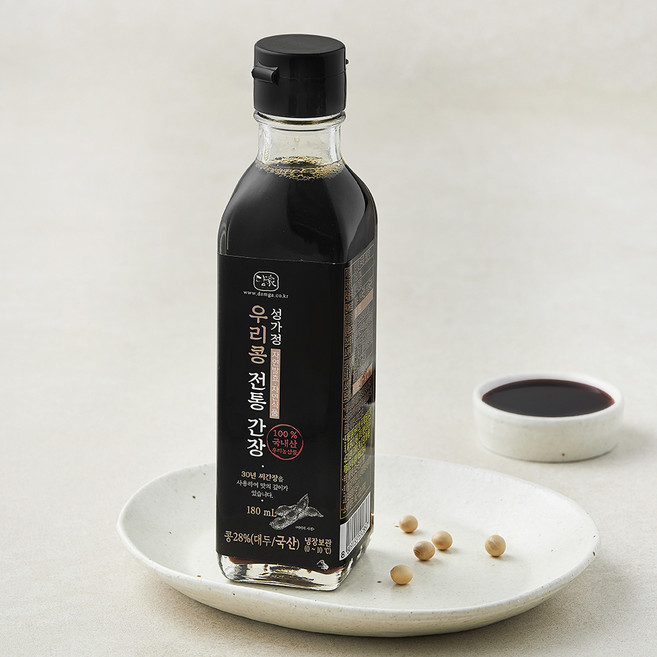 담가 전통식품 인증 우리콩 전통 간장, 180ml, 1개
