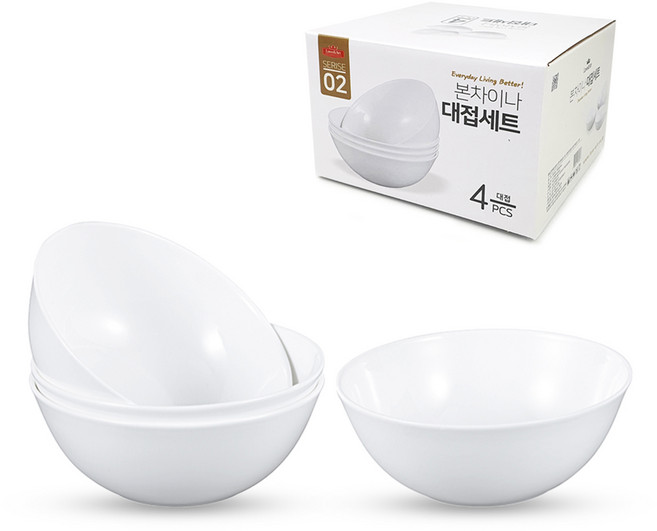 愛 大碗, 白色, 4個