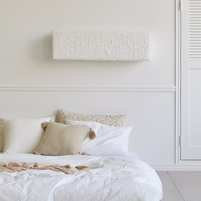 베베데코 올핏 벽걸이 에어컨 커버 사각, 화이트