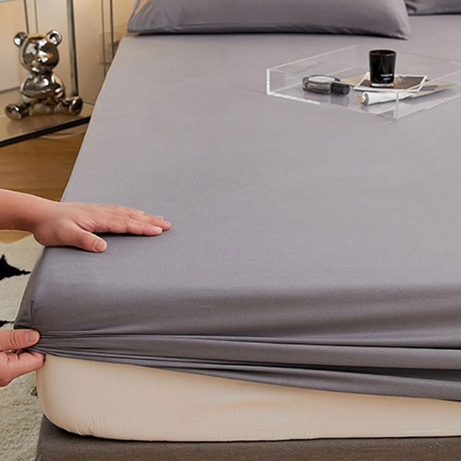 봄날애 단색 침대 밴드형 매트리스 커버