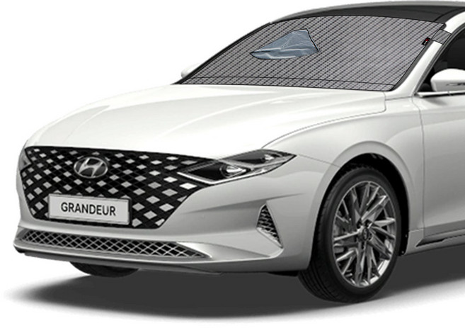 엑스핏 4D입체 차종별 맞춤 앞유리 햇빛가리개 성에방지커버겸용, 현대_더뉴그랜저_블박형+와이퍼