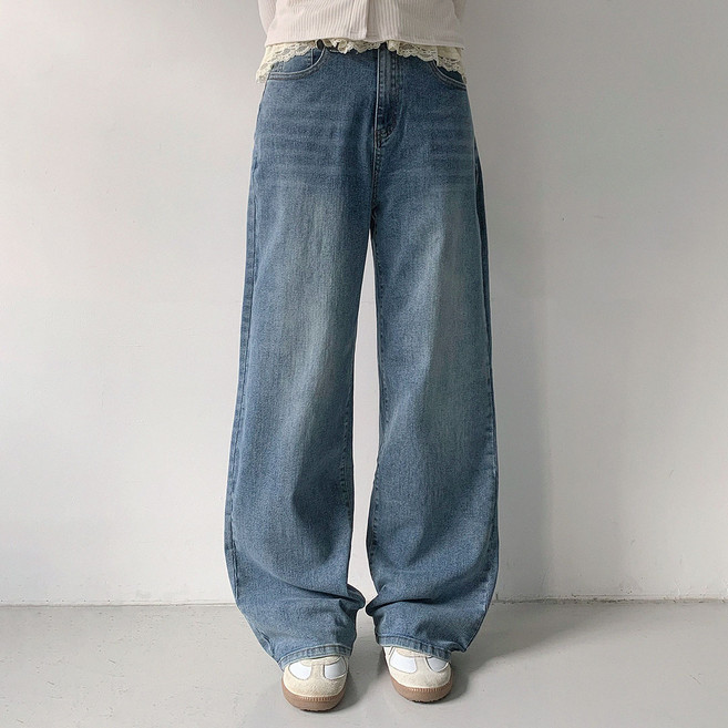 플랜데이 주식회사 여성용 숏 미디움 롱 기장 주디 히든밴딩 스판 베이직 와이드 팬츠