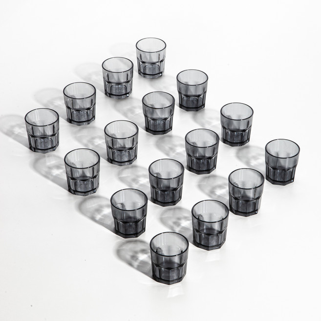 Ahtty home 便攜式燒酒杯, 深色, 16個