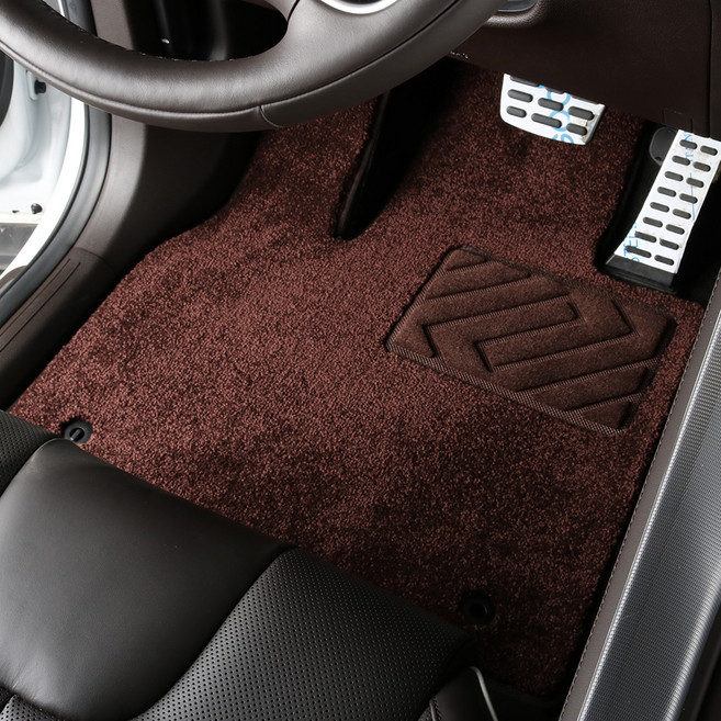 3W 에코라이너 패브릭 카매트 1 + 2열 세트, 삼성 QM6 2016~, 다크브라운