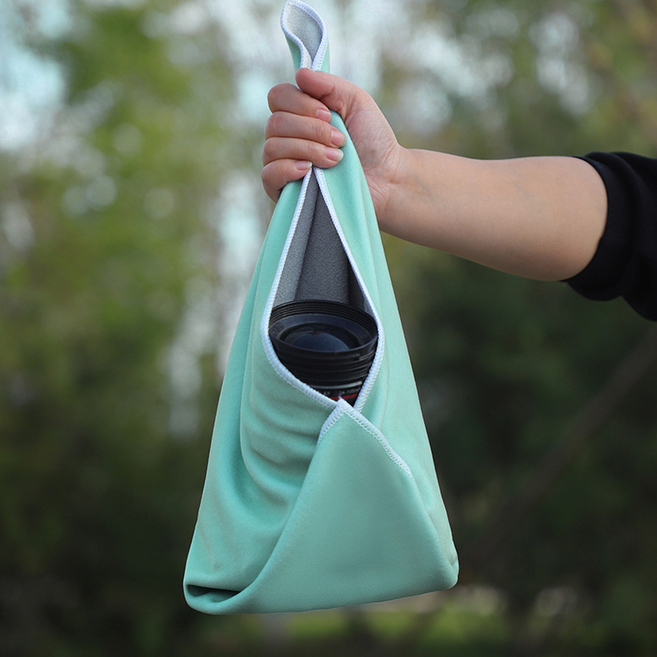 은희마법 카메라 렌즈 클리너 겸용 매직 파우치 그린 35 x 35 cm, 1개