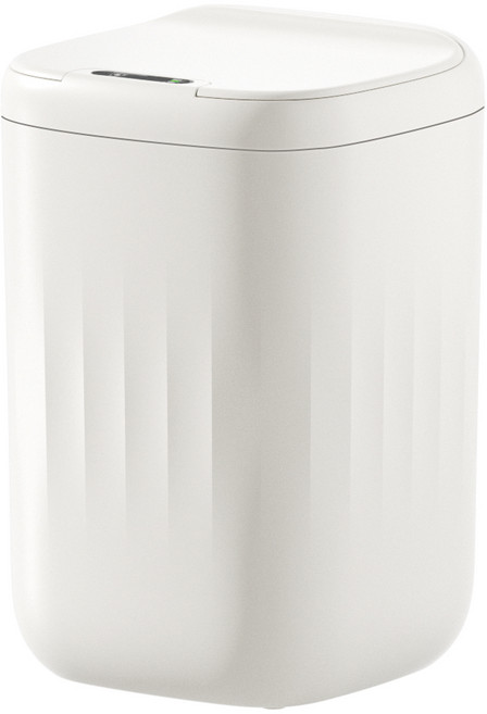 H&K 家居 無色調充電式感應垃圾桶 18L, 1層, 冰雹白