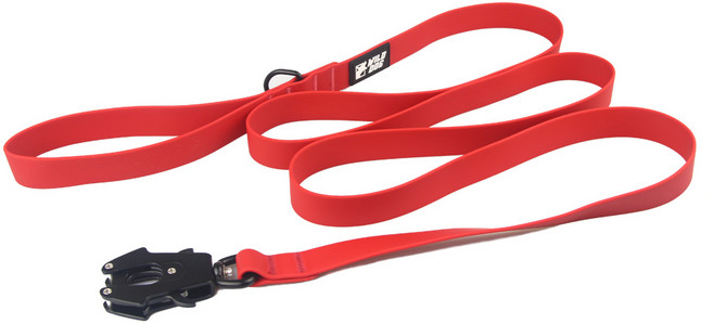 와일드독 강아지 워터프루프 프로그 리드줄, 레드, 1개