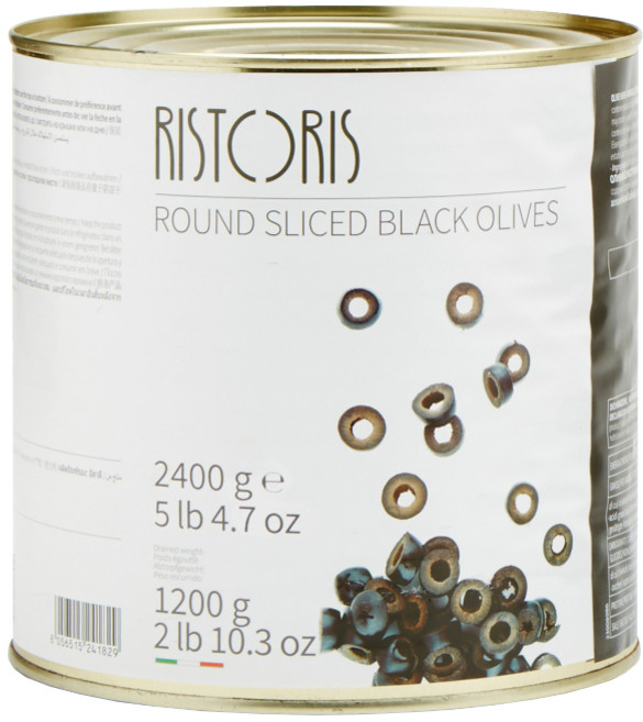 리스토리스 라운드 슬라이스 블랙 올리브, 2.4kg, 1개