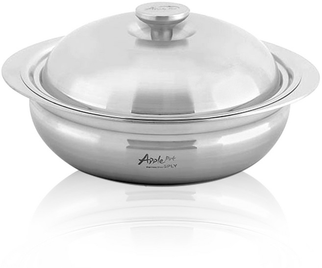 크로벨 애플팟 인덕션 스텐 통5중 전골냄비, 24cm, 1개