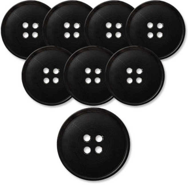 동대문단추왕 고급 무광 코트 가디건 단추 18mm, 블랙레이블, 8개