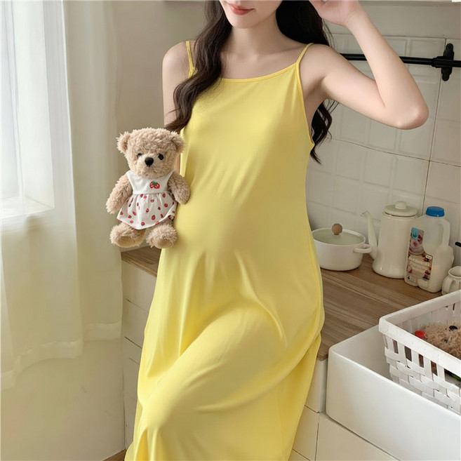 데이소이 끈나시 편안한 임부 홈웨어 원피스