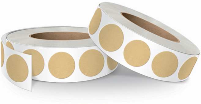 01SEALs 크라프트 미니도트 롤스티커 15mm R-48 500매입, 2개