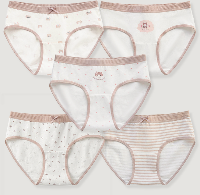 주니데이 소녀 베어 코튼 팬티 5종 세트