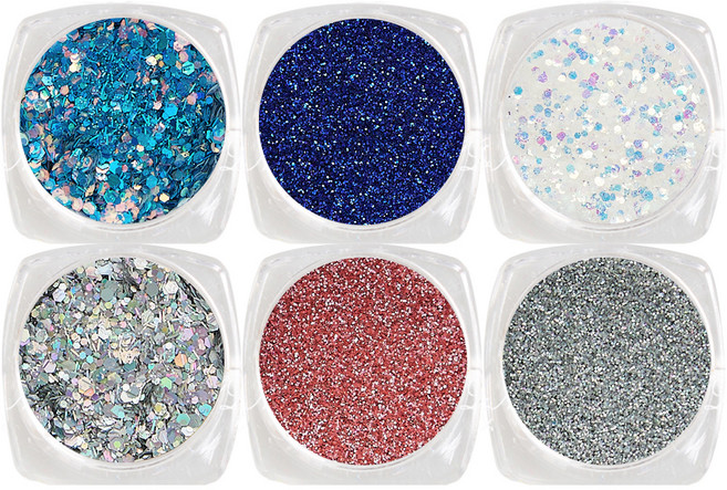 메이브라운 네일 글리터 파우더 6종 세트, 트윙클, 1개