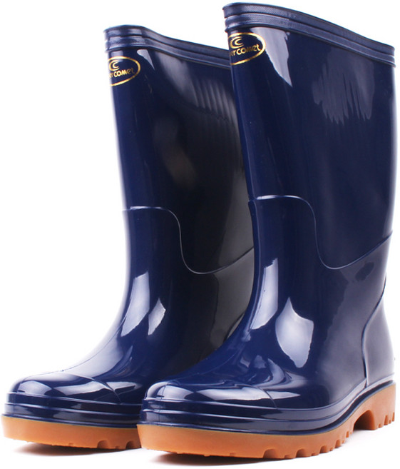 슈퍼카미트 남성용 경량 작업 위생 고무 반 장화