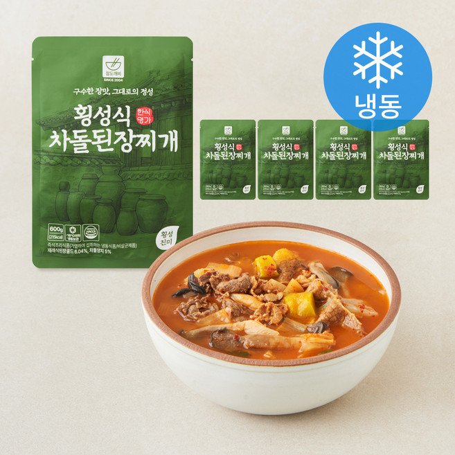 Charmdokkaebi 횡성식 차돌 된장찌개 (냉동), 600g, 5개