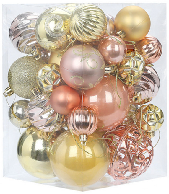 모리앤 오너먼트 트윙클 세트 34p 트리장식볼, 샴페인골드, 1개