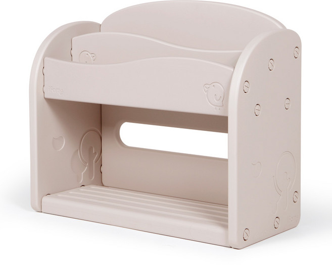 아이팜 이지두잉 웨이브 전면책장, 버치베이지, 2단