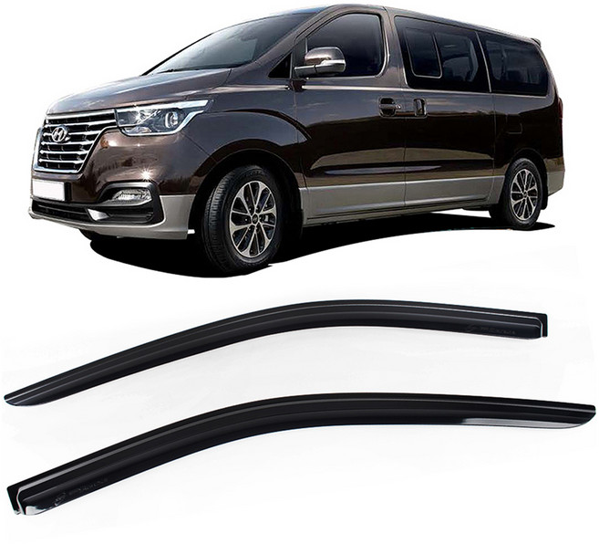 GMZ MOTORS 現代 Grand Starex TQ 燻黑晴雨窗 (2018-2021年 2入), 廂型車, 煙燻色