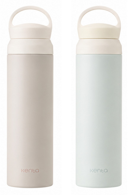 KENTA Urban 雙層真空不鏽鋼保溫杯2件套組, 2個, 500ml, 泡芙奶油, 奶油薄荷