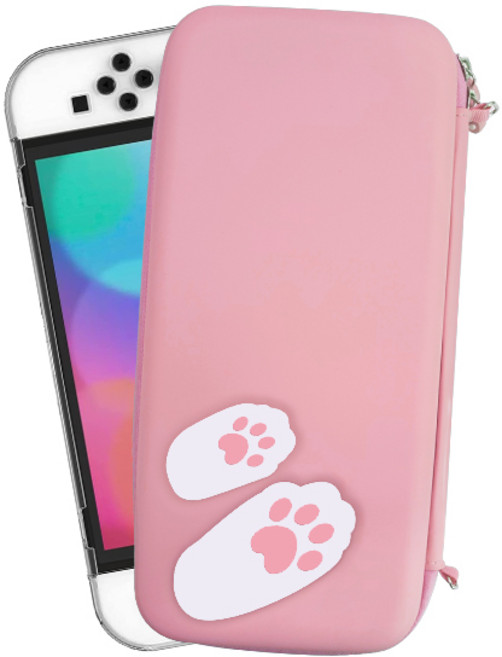 겜맥 닌텐도스위치 고양이발 파우치 핑크, KMNS-305, 1개