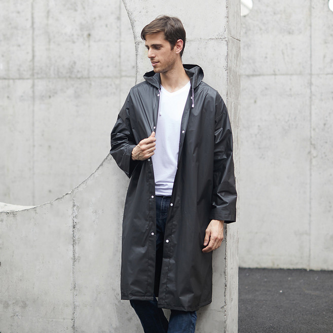 ROJI 어른 캠핑용 등산용 여행용 우의 레인코트 3p