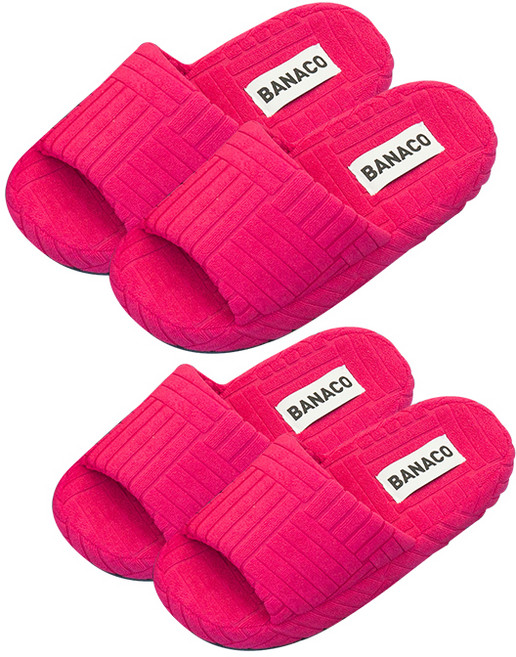 바나코 비비드 테리 룸 슬리퍼, Pink, 1개