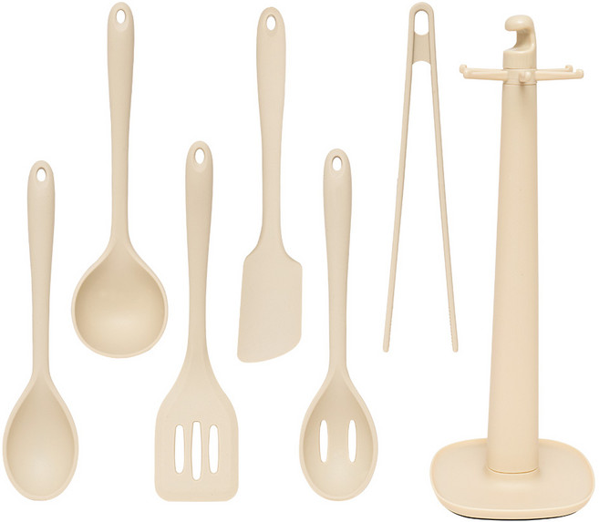 르메이드 베이직 실리콘 조리도구 홀더 7종 세트, 7p, 아이보리, 1개