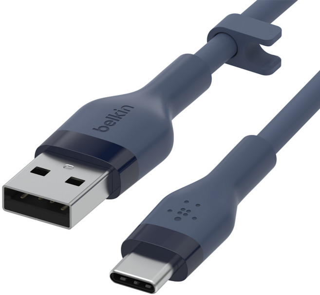 벨킨 플렉스 USB A-C타입 고속 충전 케이블 CAB008bt1M, 블루, 1m, 1개