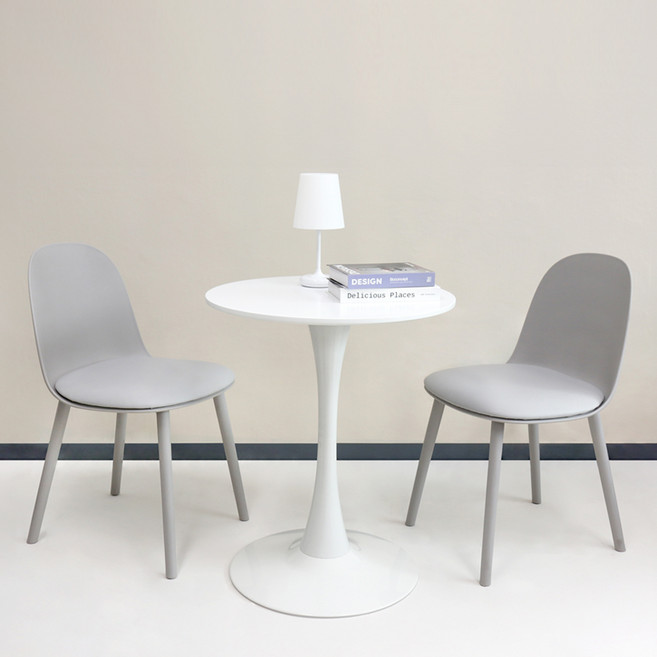 이지라이프 인테리어 라운드 식탁의자, Light 그레이, 2개
