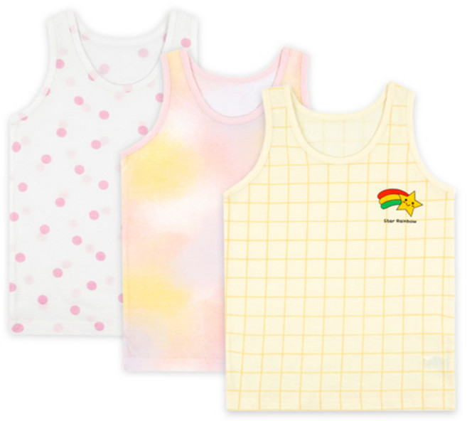 메이키즈 여아용 쁘띠 레인보우 런닝 3종 세트