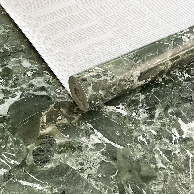 월드디자인 데코시트지 대리석 마블, 아레초그린11-577, 폭 90cm x 길이 250cm