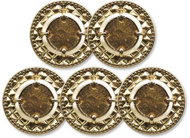 Haatz環氧鈕扣 23mm, 金色, 5個