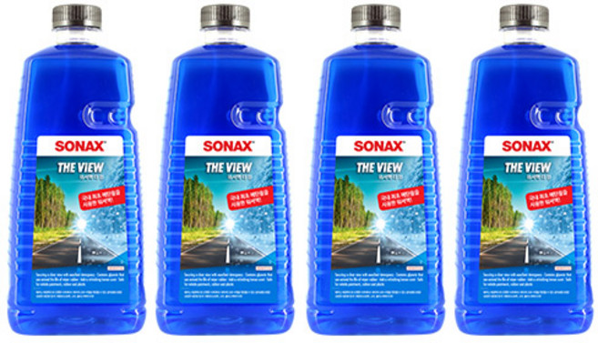 소낙스 자동차용 워셔액 더 뷰, 2L, 4개