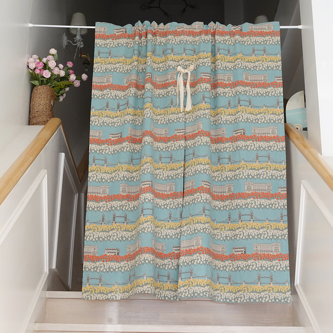 앤코튼 잉글리쉬 튤립 가든 린넨 가리개커튼