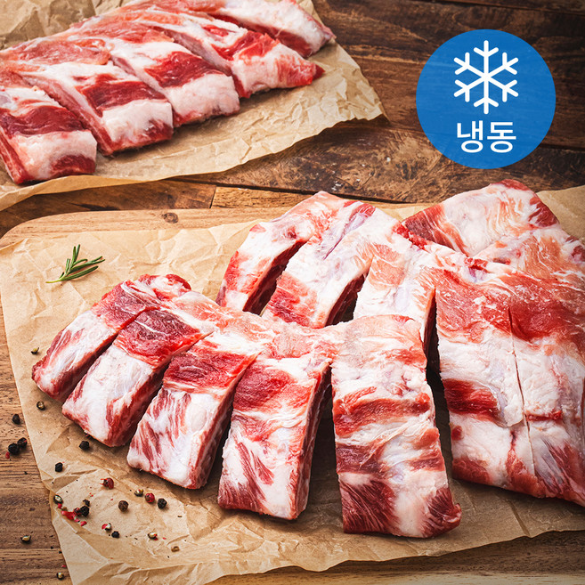 6다이닝 이베리코 돼지 돈등갈비 구이용 (냉동), 1kg, 1개