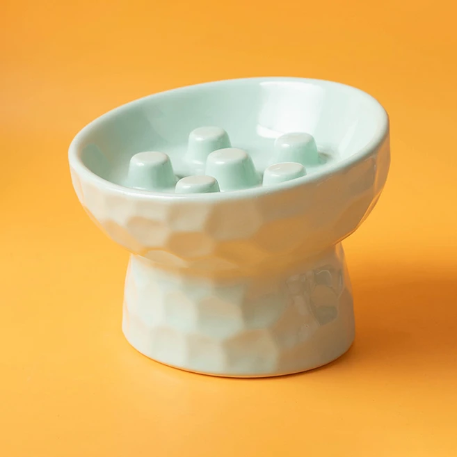 파스텔펫 반려동물 급체방지 세라믹 식기 FREE(14.8 x 11 cm), 그린, 1개 - 쿠팡