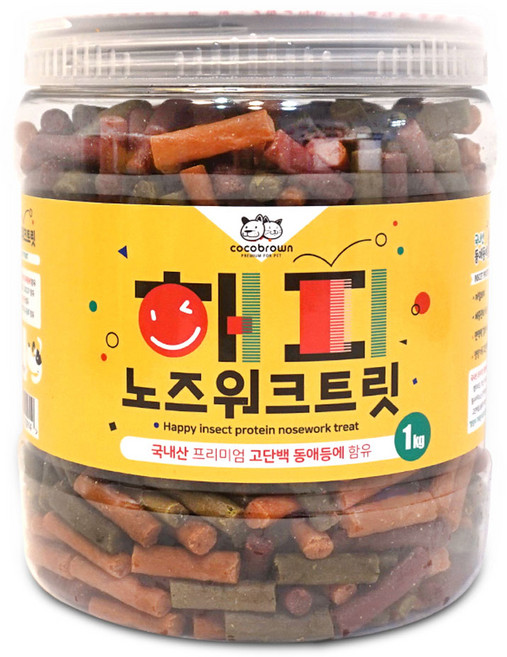 코코브라운 강아지 해피 노즈워크 트릿, 동애등에, 1kg, 1개